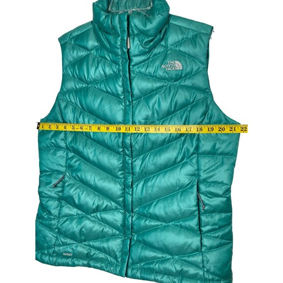 The North Face Aconcagua 550 Fill Goose Down Puffer Vest Teal Women's L - Picture 11 of 14